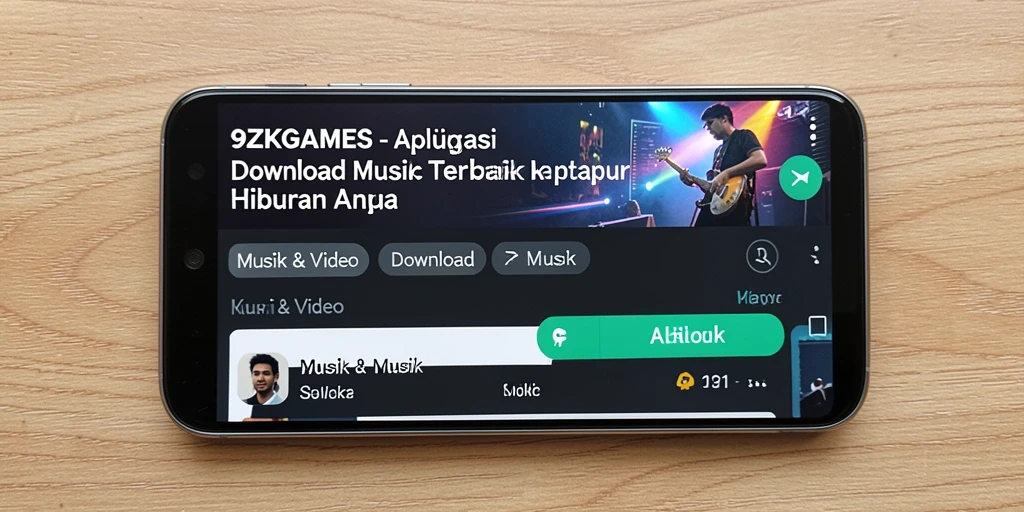 Tampilan antarmuka 9ZKGAMES untuk Download Musik yang mudah digunakan.