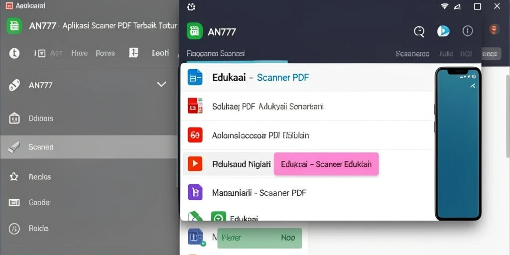 Antarmuka pengguna AN777 yang sederhana dan fungsional.