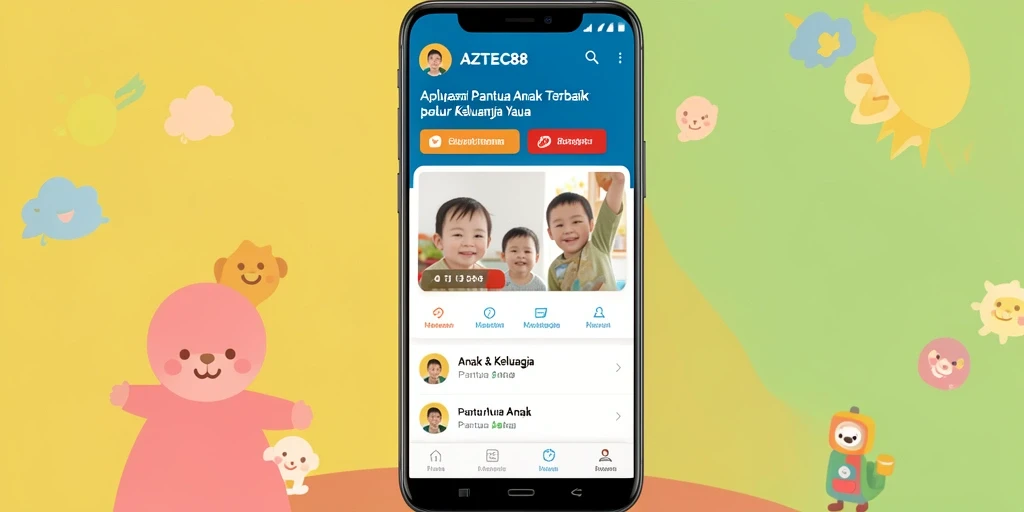 Antarmuka AZTEC88 yang sederhana dan menarik untuk memantau anak.