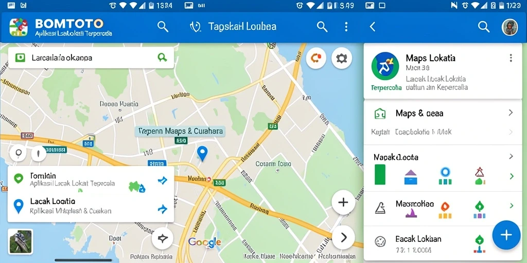 Tampilan antarmuka BOMTOTO untuk lacak lokasi yang mudah digunakan.