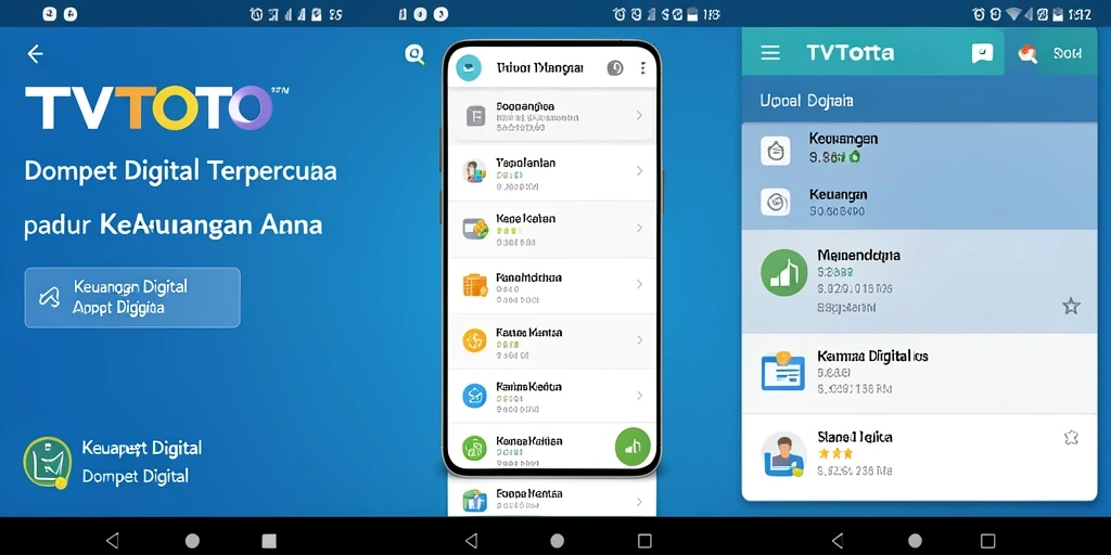 Antarmuka aplikasi TVTOTO yang sederhana dan user-friendly.