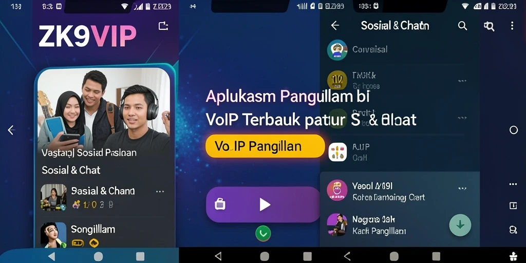 Antarmuka aplikasi ZK9VIP yang intuitif dan menarik.
